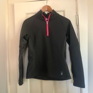 Woman’s like new Spyder  size M Core sweater. Dark Olive. Like new.